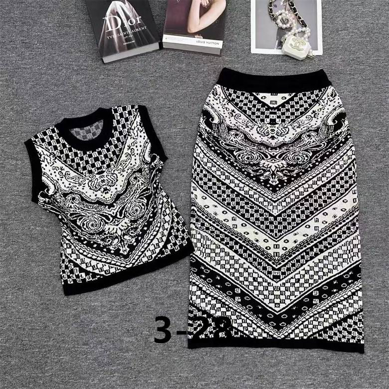 Balmain-Two-Piece Set – Power Shirt + Skirt (2)