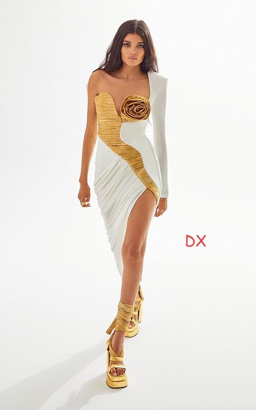 Hervé Léger Bandage Dress – White & Gold Luxe Edition (6497-30501)